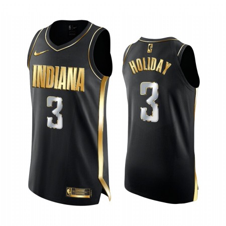 Maillot Basket Indiana Pacers Aaron Holiday 3 2020-21 Noir Golden Edition Swingman - Homme